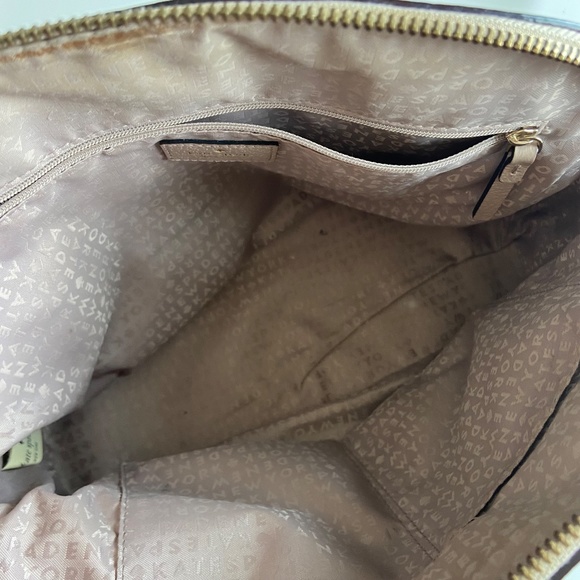 Kate Spade Sadie Taupe Dome Shaped Satchel Crossbody Purse - Picture 13 of 14